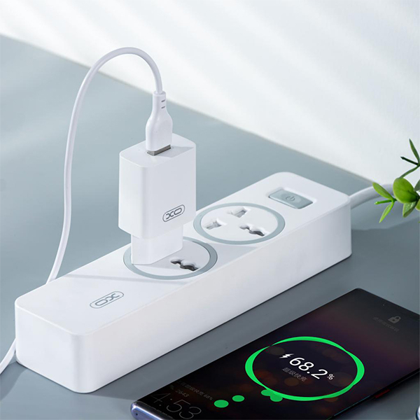 XO încărcător rețea 12W USB-A + cablu USB-A la USB-C, alb (model L99) [2]