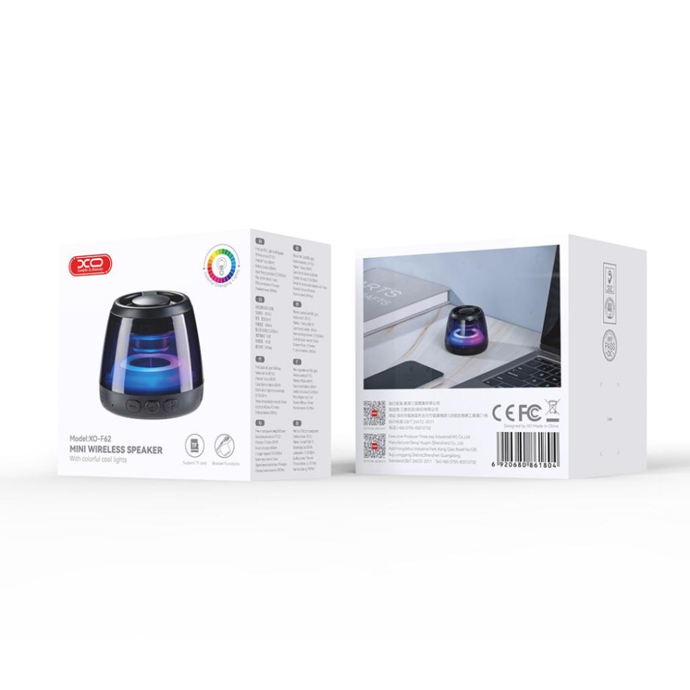 XO Mini Magnetic Speaker F62 – boxă portabilă magnetică, neagră [4]