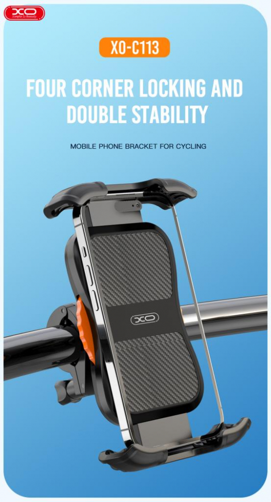 XO suport motocicletă/bicicletă pentru telefon, negru (model C113) [2]