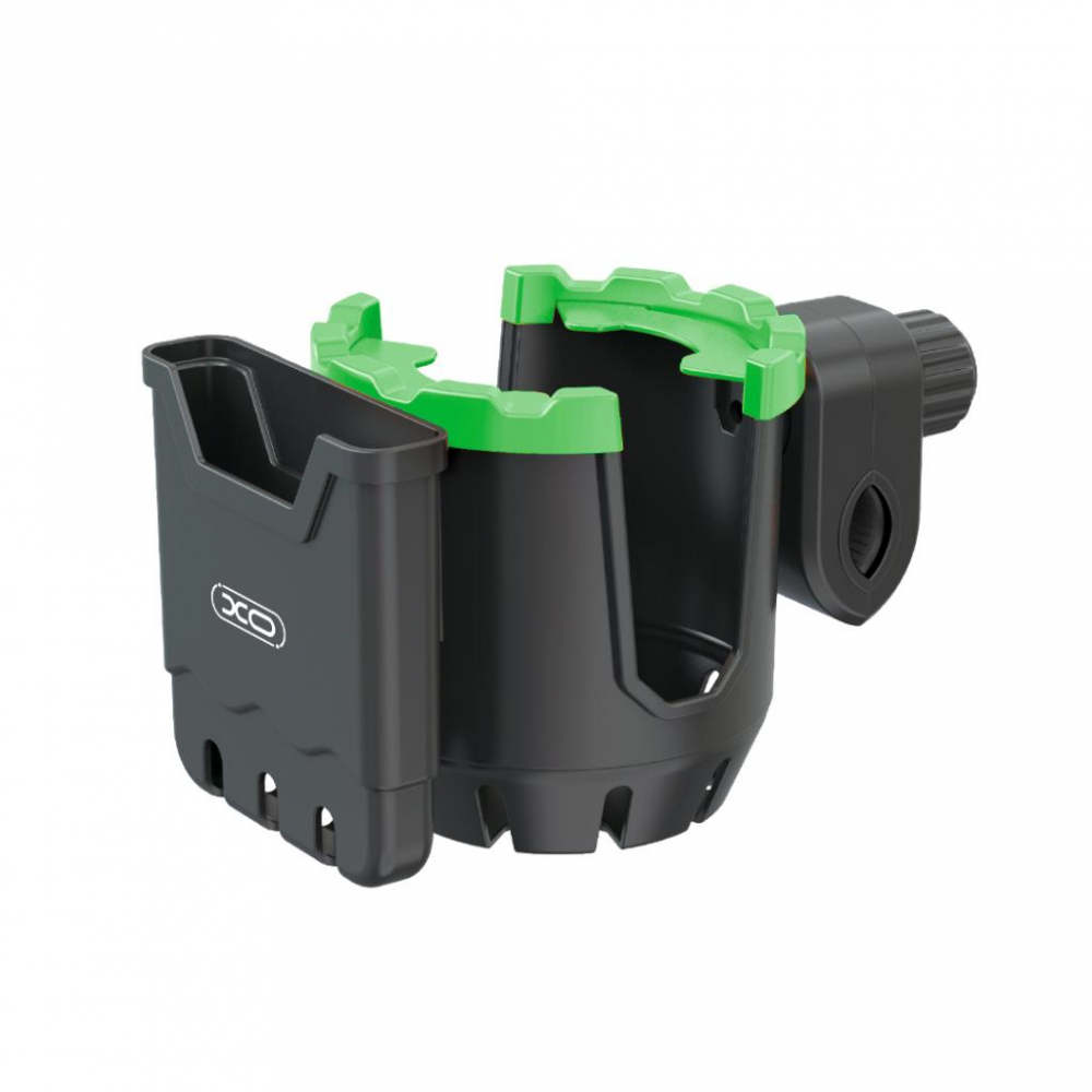 XO suport motocicletă/bicicletă pentru telefon + suport pahar, negru (model C125) [1]
