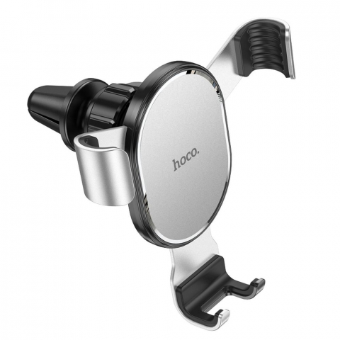 Suport Auto Gravity Hoco pentru Grilaj Aerisire CA56 Plus, Metal Armour, Argintiu [5]