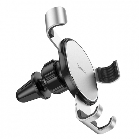 Suport Auto Gravity Hoco pentru Grilaj Aerisire CA56 Plus, Metal Armour, Argintiu [4]