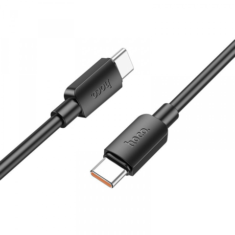 Cabluri - Hoco Cablu Type-C la Type-C X96, 6A, 100W, PD, 1m, Negru
