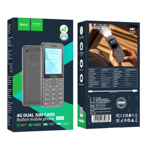 Telefon Mobil HOCO 24 4G Dual SIM A13 - Gri [1]