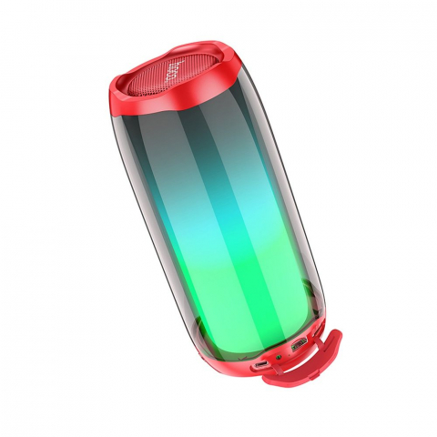 Boxa Wireless HOCO Bluetooth HC8, Roșu, Difuzor Portabil cu Iluminare LED RGB [2]