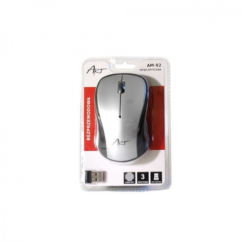 Tastaturi &Mouse-uri - Mouse Wireless ART AM-92, 2400 DPI, Silver – Precizie și Eleganță