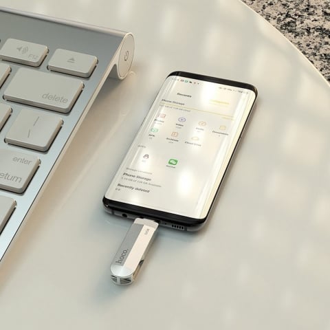 Memorie Flash Drive USB , Hoco, 16 GB, Argintiu [3]