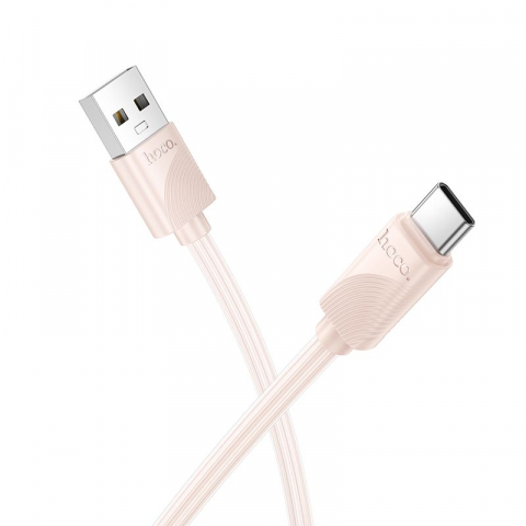 Cabluri - Hoco Cablu USB-A la Lightning X114, 2.4A, 1m, Roz