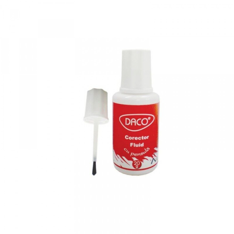 Accesorii birou - Corector Fluid cu Pensulă DACO