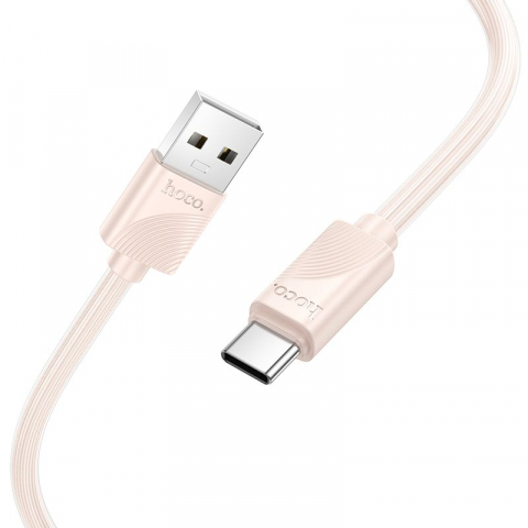 Hoco Cablu USB-A la Lightning X114, 2.4A, 1m, Roz [1]