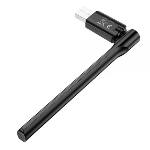 Adaptor WiFi USB Hoco Hi32 cu antenă externă, Wireless N 150Mbps, Negru [1]