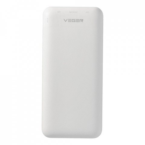 Powerbank Veger L20S, 20000mAh, PD QC3.0, 2A, 20W, Alb [2]