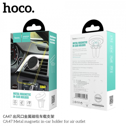Suport auto magnetic HOCO pentru aerisire CA47 metal negru [4]