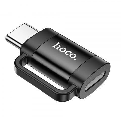 Adaptor OTG Hoco Type-C la Lightning, UA31E, Negru [1]