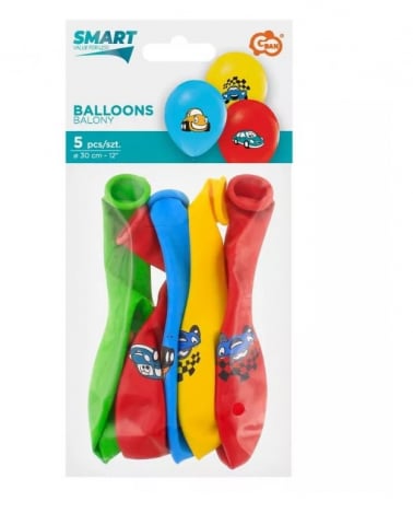 Baloane model cu masini - Set 5 Bucăți, 12 Inch (30 cm) pentru Petreceri Vesele [1]