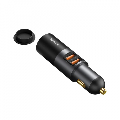 Baseus Încărcător Auto 2 x USB-A + Priză de Brichetă QC4.0 3A 120W - Negru [5]