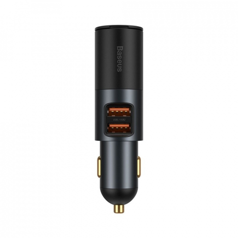 Baseus Încărcător Auto 2 x USB-A + Priză de Brichetă QC4.0 3A 120W - Negru [8]