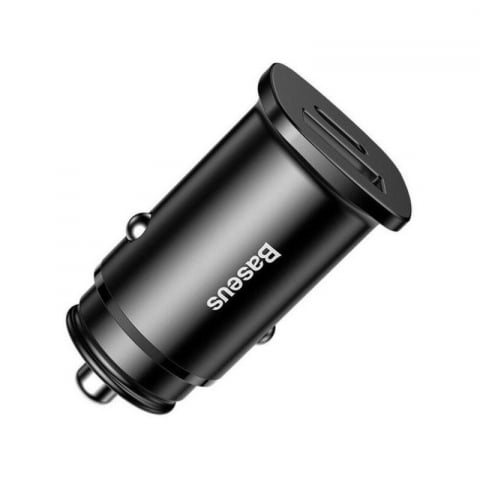 Incarcatoare - Baseus Încărcător Auto USB-A + USB-C, 30W, Fast Charge PD + QC4.0, 5A, Negru