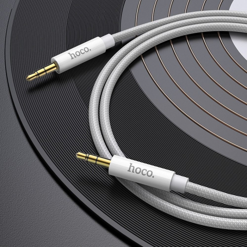 Cablu AUX Hoco Jack 3.5 mm la Jack 3.5 mm, UPA19, 1 m, Argintiu [1]