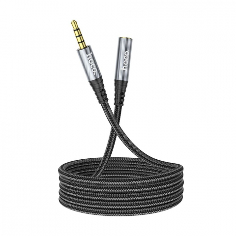 Cablu AUX Hoco Jack 3.5 mm Male la Jack 3.5 mm Female, 1 m, Negru [5]