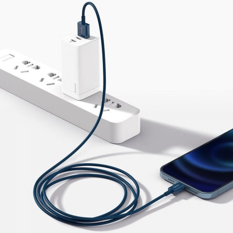 Cablu Baseus USB-A la Lightning, 2.4A, Superior Series, 1m, Albastru [3]