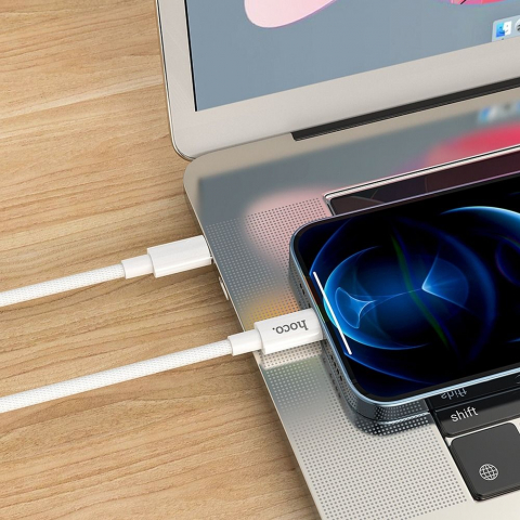 Cablu HOCO Tip C la Lightning PD 3A 20W X56 1 m alb [4]