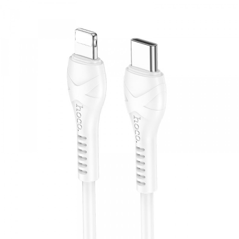 Cablu Hoco Type-C la Lightning PD 27W X37 1m Alb - Încărcare Super Rapidă pentru Dispozitivele Tale Apple [2]
