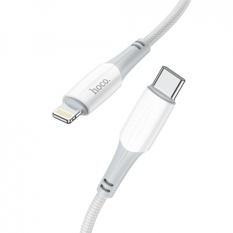 Cabluri - Cablu Hoco Type-C la Lightning PD 3A 20W X70 1m Alb - Încărcare Ultra-Rapidă pentru Dispozitivele Tale Apple