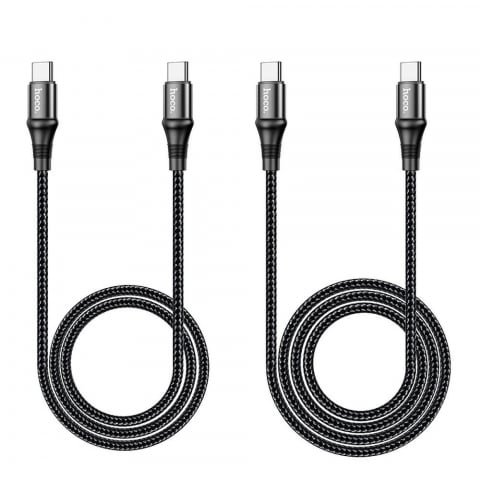 Cablu Hoco Type-C la Type-C PD 5A 100W X50 1m Negru [2]