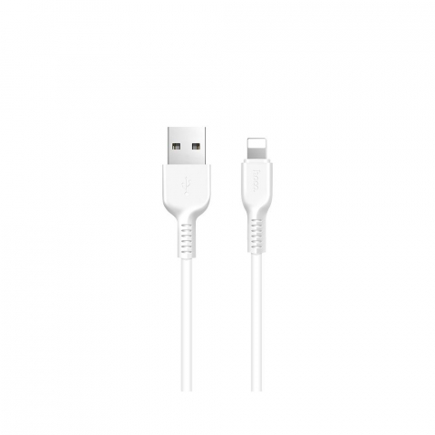 Cabluri - Cablu Hoco USB-A la Lightning X13 1m Alb - Conectivitate și Încărcare Rapidă pentru Dispozitivele Tale Apple
