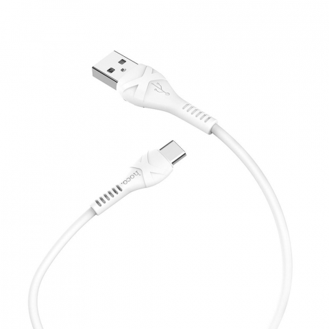 Cabluri - Cablu Hoco USB-A la Type-C X37 1m Alb - Conectivitate Rapidă și Fiabilă