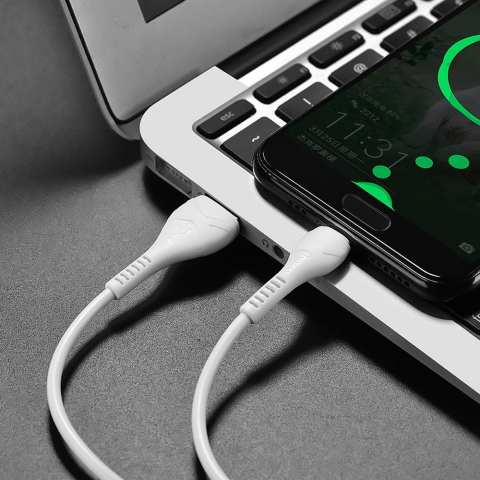 Cablu Hoco USB-A la Type-C X37 1m Alb - Conectivitate Rapidă și Fiabilă [3]