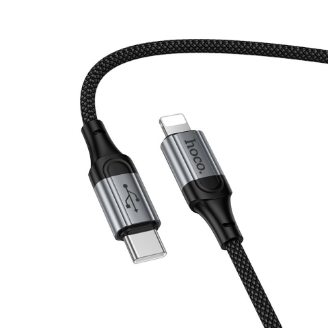 Cablu Hoco X121 USB-C la Lightning PD 2.4A 1.5m Negru – Fast Charge iPhone [2]