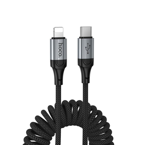 Accesorii GSM & IT - Cablu Hoco X121 USB-C la Lightning PD 2.4A 1.5m Negru – Fast Charge iPhone