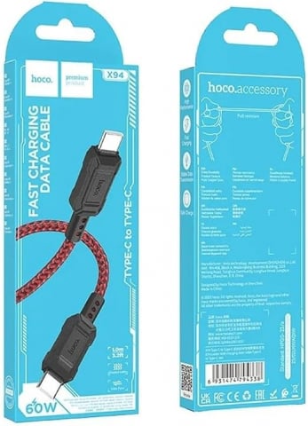 Cablu HOCO X94 Leader, Type-C la Type-C, 60W, 1m, Negru [2]