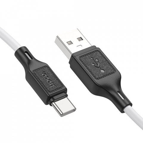 Cabluri - Cablu USB-A la USB-C Hoco X90 3 A, 1 m – Alb
