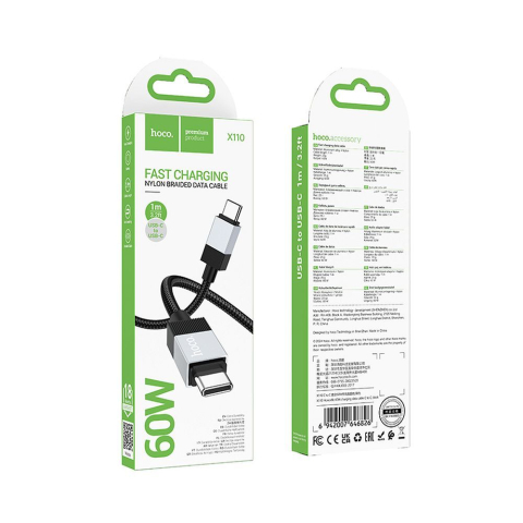 Cablu USB-C la USB-C HOCO X110 60W 3A 1m – încărcare rapidă PD [3]