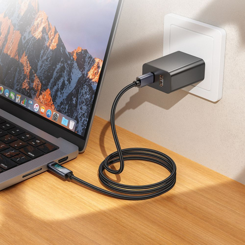 Cablu USB-C la USB-C HOCO X112 60W 3A 1m cu display – încărcare rapidă [4]