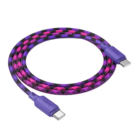 Cablu USB-C la USB-C HOCO X116 60W 3A 1m – încărcare rapidă gradient mov [1]