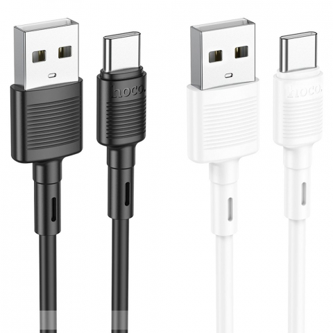 Cablu USB Hoco X83, USB-A la Type-C, 1m, 3A, Alb [1]