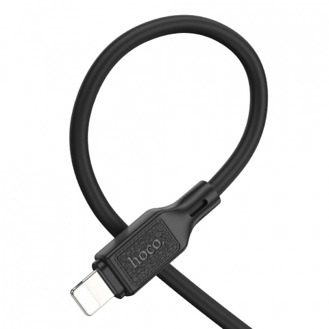 Cablu USB Hoco X90, USB-A la Lightning, 2.4A, 1m, Negru [2]