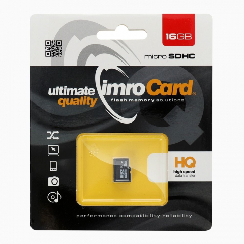 Stick-uri si carduri de memorie - Card de memorie IMRO microSD 16GB – Stocare Fiabilă pentru Dispozitivele Tale