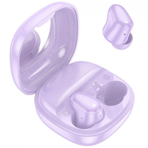 Accesorii GSM & IT - Căști Bluetooth TWS cu Carcasă Transparentă și Display Digital - Hoco Violet