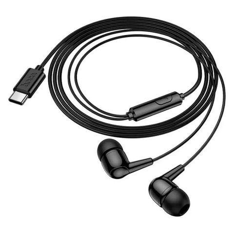 Casti cu Fir Hoco M97 USB-C cu Microfon 1.2m Negru – Sunet Clar [1]