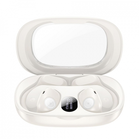 Căști Wireless Bluetooth Hoco TWS EA1, Alb Lăptos [1]