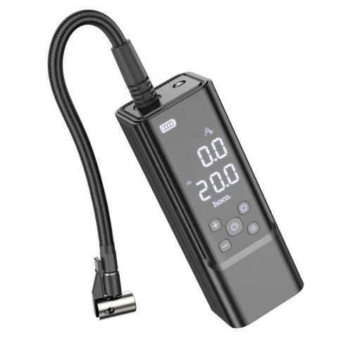 Compresor portabil fără fir Hoco ZP7, 5000mAh, Negru [3]