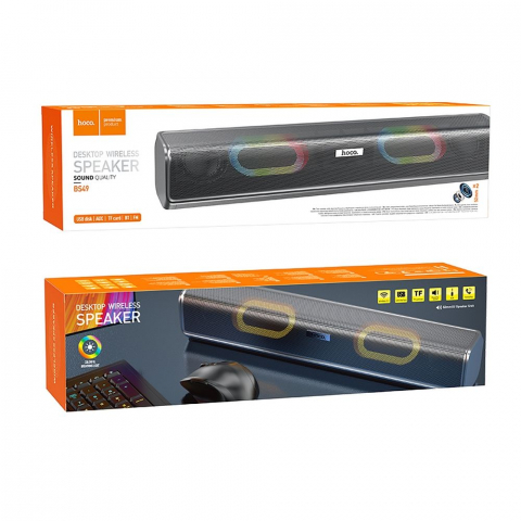 Difuzor wireless HOCO bluetooth BS49 gri metal [2]