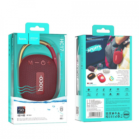 Difuzor wireless HOCO bluetooth HC17 rosu vin [2]