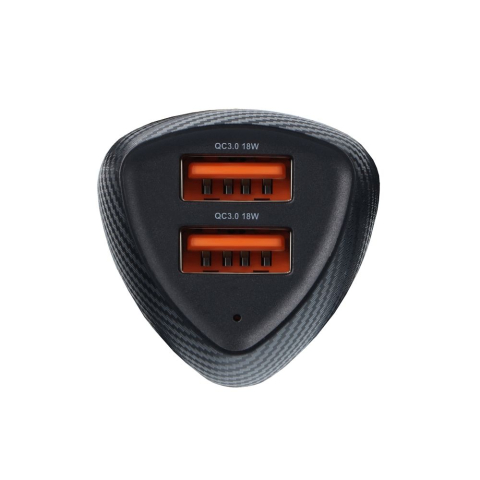 Forcell F-Energy Carbon – Încărcător auto 2x USB-A QC3.0 3A 36W CC50-2A, negru [1]
