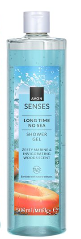 Îngrijire a Corpului - Gel de Duș Avon Senses Long Time No Sea 500 ml – Prospețime Marină și Relaxare
